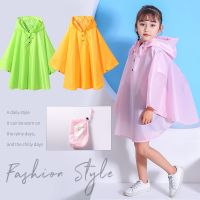 Freesmily Fashion Children Go to School Portable Solid Color Raincoat  Kindergarten Primary School Outdoor Hiking Rain Proof