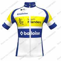 2023ทีม Flanders - Baloise ขี่จักรยานย์ชุดฤดูร้อนขี่จักรยานเสื้อผ้าผู้ชายชุดจักรยานถนนเสื้อสูทจักรยานเอี๊ยมกางเกงขาสั้น MTB