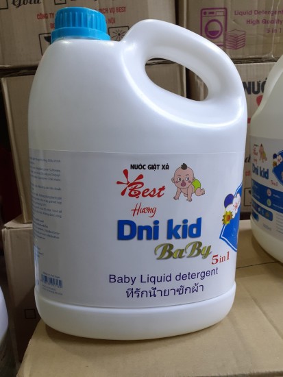 Combo 2 can nước giặt xả dni-kid trẻ em 3600ml chai-là mềm vải-diệt khuẩn - ảnh sản phẩm 5