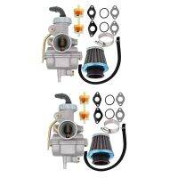 2X PZ20 Carburetor for 50Cc 70Cc 90Cc 110Cc 125Cc 4 Stroke Engine ATV UTVs CRF50F CRF80F with Air Fuel Filter