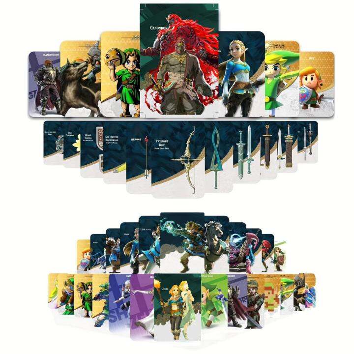 40ชิ้น-zelda-gonondorf-amiibo-น้ำตาของกษัตริย์-zelda-ghost-อุปกรณ์ดาบแห่งพระเจ้า-crossover-saklar-kartu-ชิปจากเกม-nfc