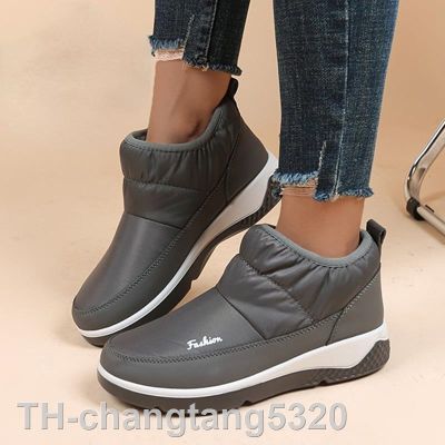 2023changtang5320 กันน้ำฤดูหนาวที่อบอุ่นรองเท้าสำหรับสตรี2023ใหม่หนาPlush Non-Slip Snow Bootsผู้หญิงSlip-Onผ้าฝ้ายแพลตฟอร์มข้อเท้าBotas