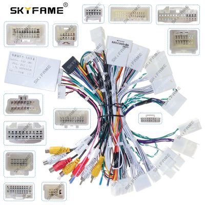 SKYFAME Car 16pin Wiring Harness Adapter Canbus Box Decoder For Toyota Land Cruiser LC 100 Lexus LX470 Android Radio Power Cable