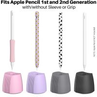 Portable Silicone Stand For Apple Pencil 1/2 Charger Holder Non-slip Base Pen Charging Station Dock Adapter Tablet Pen Accessory