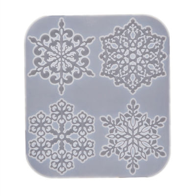 DIY Coaster Resin Mold Handmade Snowflake Shape Cup Pad Mould Petal Lace Coaster Silicone Mold For Resin Epoxy Art Craft Making