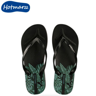 Hotmarzz Casual Comfort ในร่มลื่นสีดำรองเท้าส้นสูง Flip-Flops Beach รองเท้าแตะกันน้ำรองเท้าแตะ HM7058TH