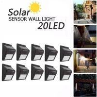 Solar motion sensor light ไฟติดผนังโซล่าเซลล์พลังงานแสงอาทิตย์ 20 LED ( 10ชิ้น )