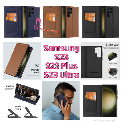 ของแท้ 100% Skin X Domo Series Magnetic Folio Case Samsung Galaxy S23 Ultra/S23 Plus/S23 กระเป๋าฝาพับเปิดปิด