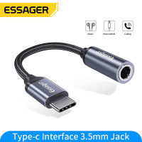 Essager แจ็ค3.5มม. AUX อะแดปเตอร์ USB สายเคเบิล C เพื่อ3.5ตัวแปลงเสียงหูฟัง