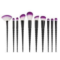 (ดำ) แปรงแต่งหน้ายูนิคอร์น 10 ชิ้นแปรงปัดแก้ม แปรงไฮไลท์แปลงแต่งหน้า Make Up Brush Fancy