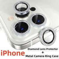 Camera Metal Ring Protector Glass For iPhone 14 Pro Max Diamond Camera Lens Glass for iPhone 14 Plus 14Pro Max Protective Cases  Screen Protectors