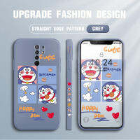 UCUC เคสโทรศัพท์เคสสำหรับ Redmi 9เคสโทรศัพท์ใหม่การ์ตูนแมว Doraemon Anime ด้านข้างออกแบบเคสโทรศัพท์ขอบสี่เหลี่ยมรูปแบบ Liquid ปลอกซิลิโคนคลุมทั้งหมดกล้องเคสป้องกันทนแรงกระแทกเคสหญิง