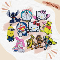 [สินค้าใหม่] Cartoon patches โดเรม่อน,คิตตี้,หมีพูห์,มินเนี่ยน,มายเมนโลดี้,powerpupgirl,การ์ฟิลด์,สติทซ์  ตัวรีดติดเสื้อ อาร์มรีดติดเสื้อ เสื้อเด็ก