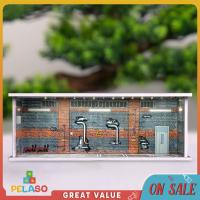 Pelaso 1/64ตู้โชว์รถ Diorama ตู้โชว์รถยนต์ของตกแต่งเหมือนจริงที่จอดรถจำนวนมาก