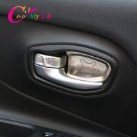 Color My Life 4Pcs/Set Stainless Steel Inner Door Bowl Protection Sequins Cover for Jeep Renegade 2015 - 2022 Accessories