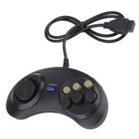 【In Stock】 avk7n0 จับควบคุมเกมคลาสสิกสาย6ปุ่มสำหรับ SEGA MD2 PC MAC Mega ไดรฟ์อุปกรณ์เล่นเกมการควบคุมระยะไกล