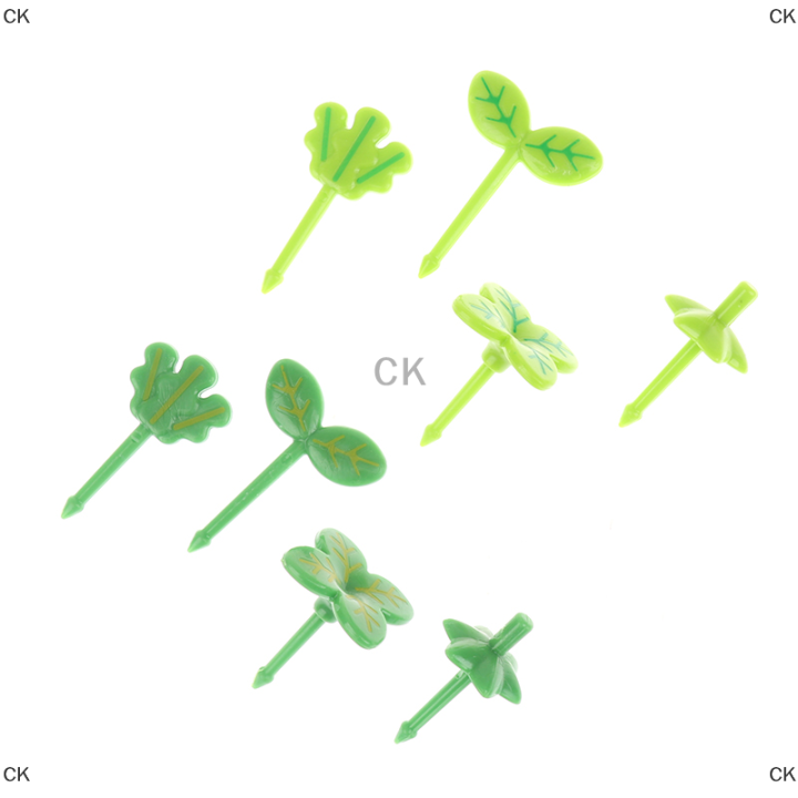 ck-8ชิ้นผลไม้-vork-tandenstoker-bladeren-salade-มินิเค้กขนาดเล็กของ-vork-สำหรับเด็ก