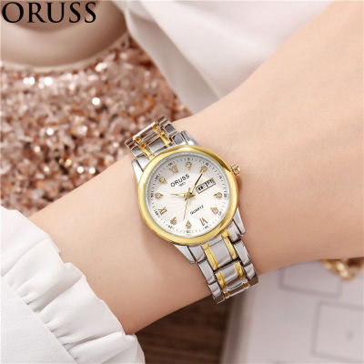 ORUSS นาฬิกาสำหรับผู้หญิงนาฬิกาควอตซ์แฟชั่นปฏิทินกันน้ำเรืองแสงเดิมนาฬิกาข้อมือผู้หญิงลดราคาตอนนี้