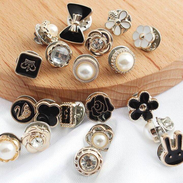510Pcs/Brooch ButtonsWomen Shirt Brooch Buttons Cover up Buttons Pin