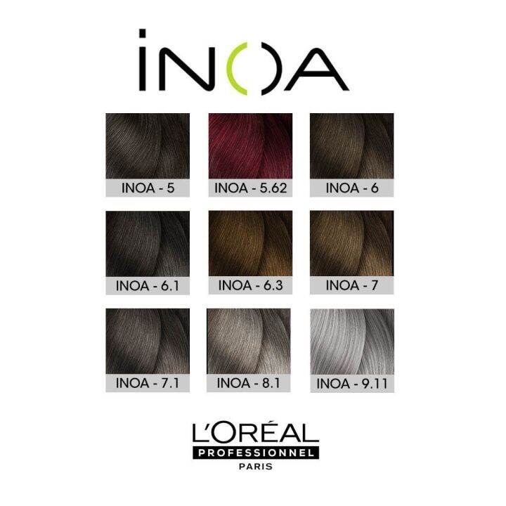 L'Oreal Professionnel INOA Ammonia-Free Color Set: Permanent Hair Color ...