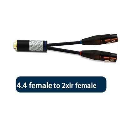 4.4 female to dual xlr Female audio cable 3 pin Balanced Cabl Shielded Transfer line for Headphones headset Amp Speaker  Regular