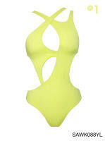 SABINA SWIM S/S 23 ชุดว่ายน้ำวันพีซ รหัส SAWK088 - สีเหลือง