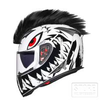 NEW Motorcycle full face Helmet Hair Punk Motorcycle decoration Ski party caps decoration party hats Helmet stick parts