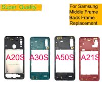 10Pcs/Lot For Samsung Galaxy A20S A21S A30S A50S Housing Middle Frame Bezel Middle Plate Cover With Side Key Replacement