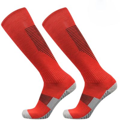 ถุงเท้าเตะฟุตบอลระบายอากาศได้ดีถุงเท้ากีฬารัดน่องสำหรับอุปกรณ์กีฬาเสริมวิ่งบาสเก็ตบอลเดินป่า