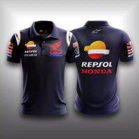 HONDA REPROL เสื้อเจอร์ซี่แขนสั้น,คอกลมผู้ชายมอเตอร์ครอสเครื่องแต่งกายมอเตอร์เกมแข่งรถ XS-5XL