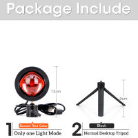 RGB Sunset Light USB Sunset Projector Lamp Atmosphere Led Night Light For Bedroom Store Wall Photography Background With Tripod