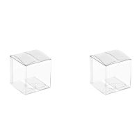 100Pcs Clear Plastic Boxes for Gifts Pvc Packing Box Gift Packaging Transparent Candy Box Wedding Gift Boxes Favors