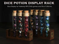 Display Rack (ไม่มีลูกเต๋าและไม่มีหลอด) (NOT include Dice Potion Flask)(ONLY DISPLAY WOODEN) | Dungeons and Dragons