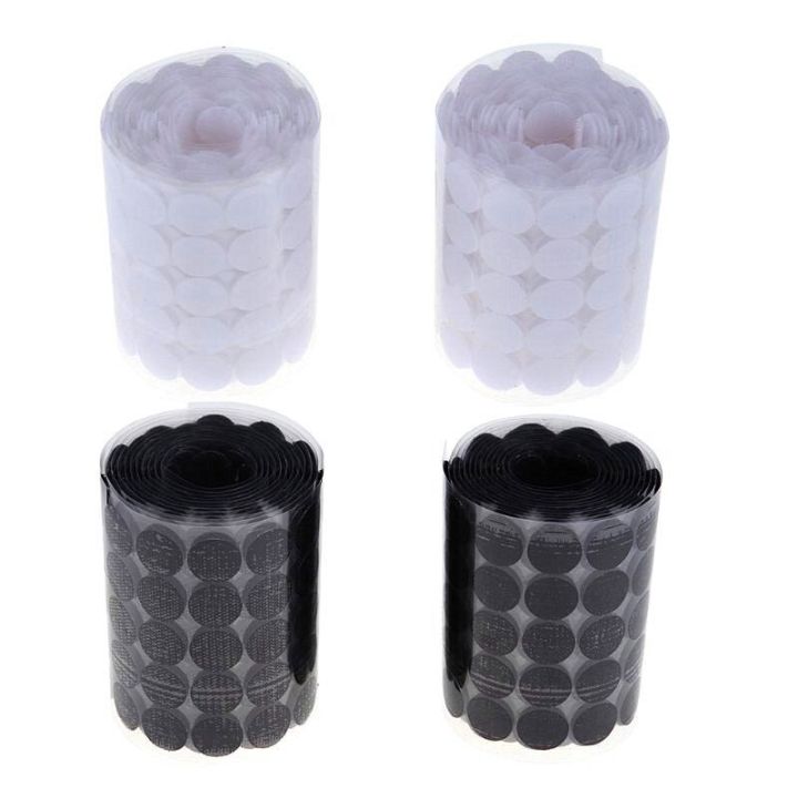 self-adhesive-fastener-tape-dots-10-15-20-25-30mmsticker-dots-adhesive-tape-white-black-round-hook-loop-boob-tape-strong-glue-adhesives-tape