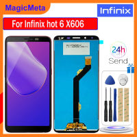 MagicMeta จอ LCD แบบดั้งเดิมสำหรับ Infinix Hot 6 X606อะไหล่สำหรับซ่อมชิ้นส่วนจอสัมผัสแอลซีดีของเครื่องแปลงดิจิทัล Infinix Hot 6