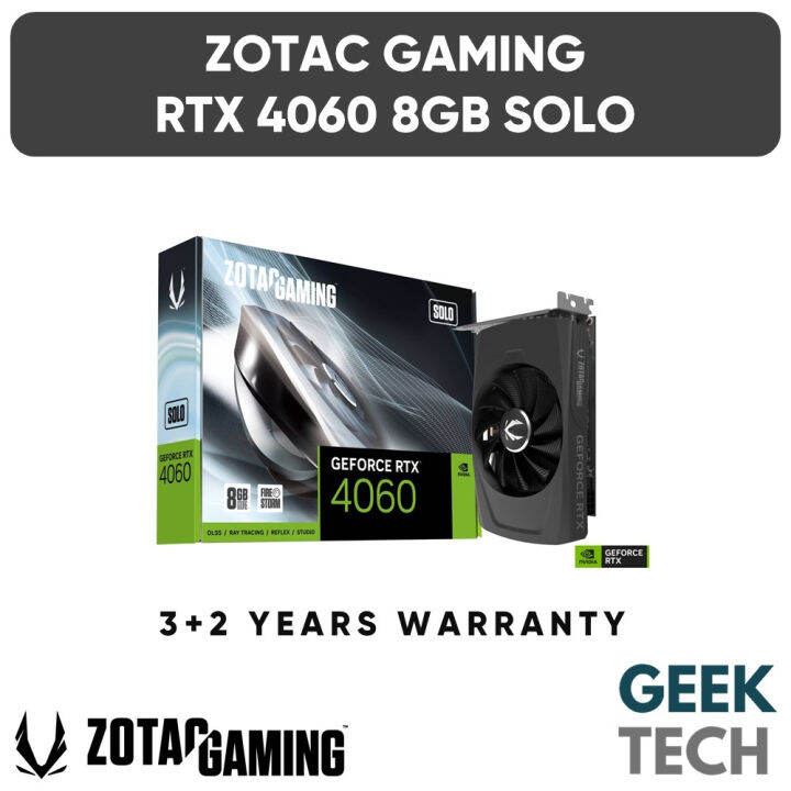 ZOTAC GAMING GeForce RTX 4060 8GB Solo GDDR6 Graphics Card GPU | Lazada