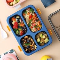 ☃◊☏ Children Lunch Box With Spoon Portable Compartment Fruit Food Box Microwave Bento Box Picnic Fresh Box Outdoor Container Boxs