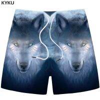 Wolf Shorts Men Animal Cargo Short Pants Casual Fitness Moon 3d Printed Shorts Blue Cool Hip Hop Mens Shorts New Summer