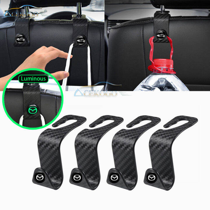 ACEKOGO Luminous Car Hanger Hook Rear Back Seat Hook Organizer Storage