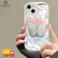 เคส Realme C55 C53 C35 C33 C3 C30 C21Y C25Y C25 C15 NarzoN55 C25S C11 C2 C20 9i 10 5 5 5S 5i Narzo 50i ไพรม์ด้ามจับลายผีเสื้อสีขาวสดเคสโทรศัพท์ซิลิโคน