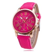 Geneva Fashion Women Leather Quartz Watch 1130