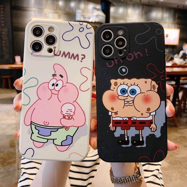 spongebob-amp-patrickstar-redmi-10-9t-9a-9c-9-note-10-9-8-pro-9t-xiaomi-poco-m3-pro-x3-nfc-mi-11-lite-10t-pro-side-stripe-casing-anime-silicone-soft-cover