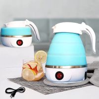 Travelling Folding Kettle Electric Silicone Foldable Water Kettles Compression Leak Proof Portable Mini Kettle 600ml Household