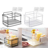 CWSponge Rack อุปกรณ์ครัวผ้าเช็ดจานผู้ถือแปรงผู้ถือฟองน้ำเหล็กชั้นวางห้องน้ำ Organizer สบู่ท่อระบายน้ำ Rack