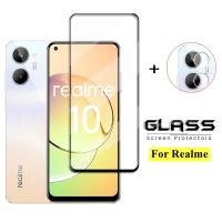 ฟิล์มกระจกคลุมทั้งหมดสำหรับ Realme 10,ฟิล์มเลนส์ติดกล้องโทรศัพท์ป้องกันปกป้องหน้าจอ9 Pro Plus