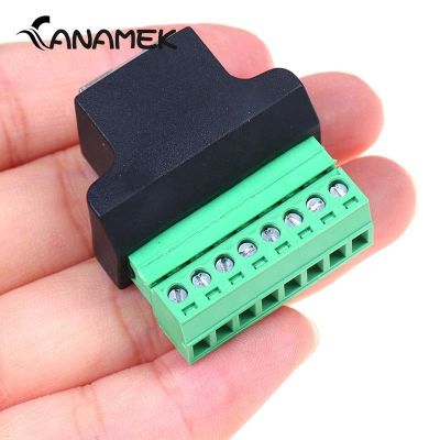 1PCS RJ45 Female To Screw Terminal 8 Pin Connector Computer Related Connection And Connectors Ethernet Cable Extender Adapter