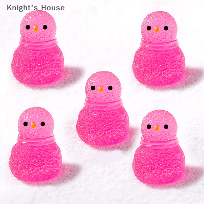 Knights House 5ชิ้นเรซินเรืองแสงหิมะคิงส์เครื่องประดับภูมิทัศน์ขนาดเล็กแบบทำมือตกแต่งสวนบ้านรถ