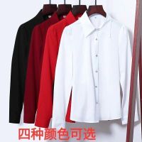 In the fall of the new women long sleeve shirt Han Fan chiffon leisure cultivate ones morality work clothes base wine red OL clothing shirt