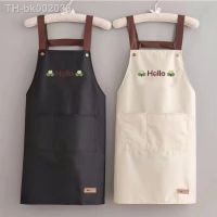 ☈✎▣ Perfessional Kitchen Apron Women Waterproof Fashion Apron with Pockets Mandil Woman Taller Waiter Apron