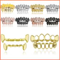 ทองเงินเงิน ฟันฮิปฮอป grillz โลหะสำหรับตกแต่ง เครื่องประดับทันตกรรม ถอดออกได้ ที่จัดฟันชุบ ชายหญิง